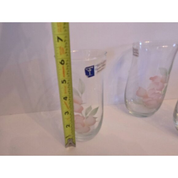Set Of 6 Crystal Clear Industries Turkish Hand Painted Floral Glasses - Picture 6 of 6